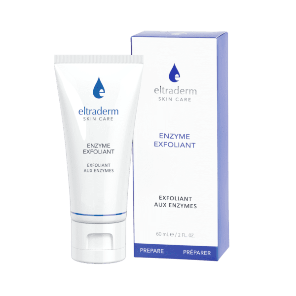 Eltraderm enzyme exfoliant tube and box.