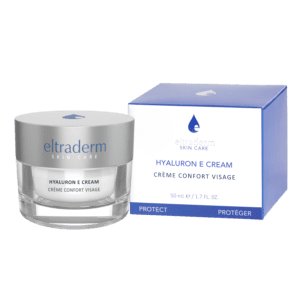 Eltraderm Hyaluron E Cream jar and box.