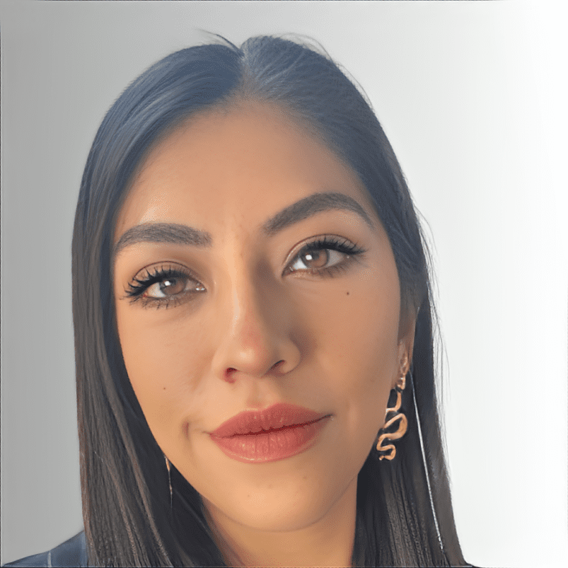 Here's an alt tag for the image: Portrait of a young woman.