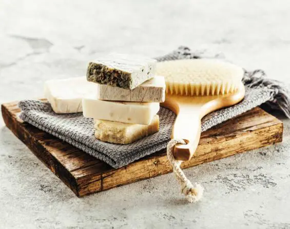 Here's an alt tag for the image: Artisan soaps and body brush. Here's an alt tag for the image: Artisan soaps and body brush.
