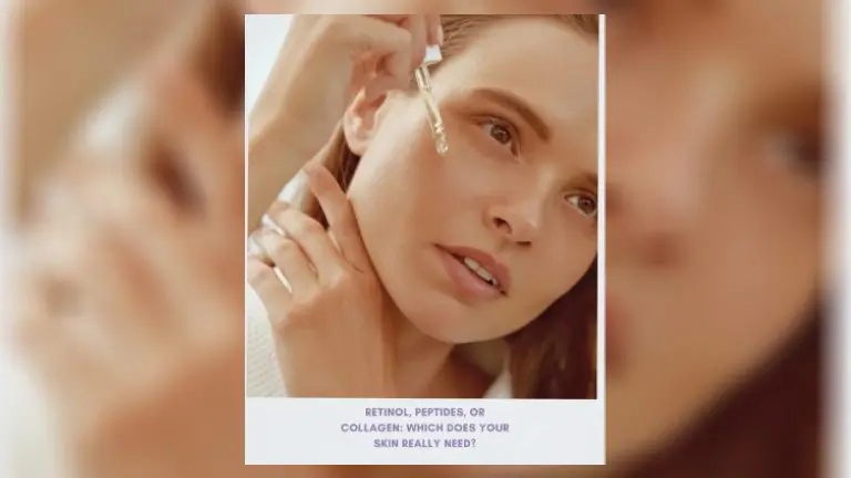 Woman applying skincare serum to face. Woman applying skincare serum to face.