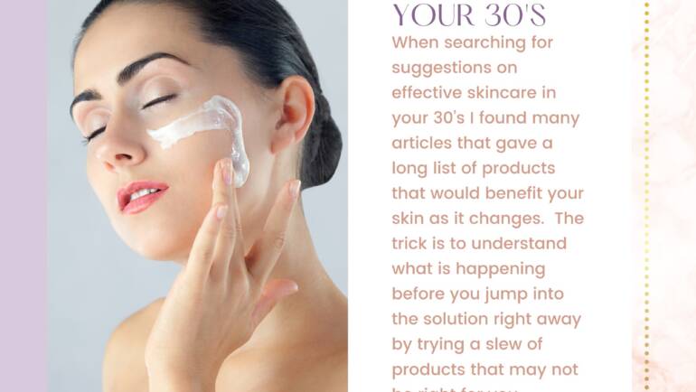 Skin care in your thirties