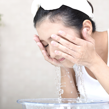 image of water on the face