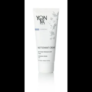 Yonka cleansing cream tube on white background.
