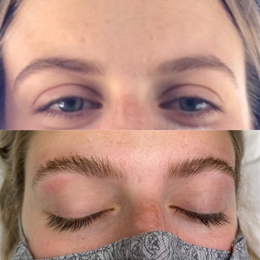comparison photos of before and after lamination